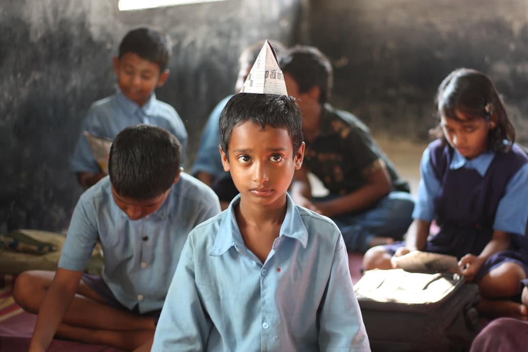 Children learning together in a classroom
